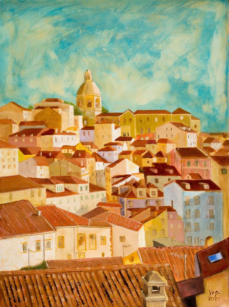 Lisbon Painting by Esteban Vega | Saatchi Art