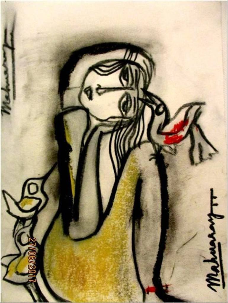 Mon Pakhi - A Little Bird In My Life Painting by Mahua Ray | Saatchi Art