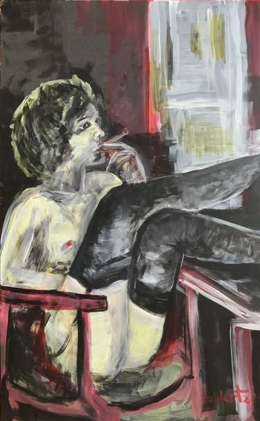 Original Expressionism Love Painting by Artist Dablart