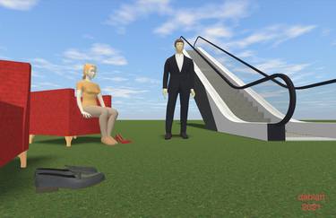 Original 3d Sculpture People Digital by Artist Dablart