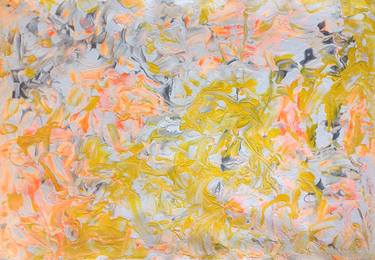 Differences in Oneness, Yellow, Orange n Silver Abstract Artwork thumb
