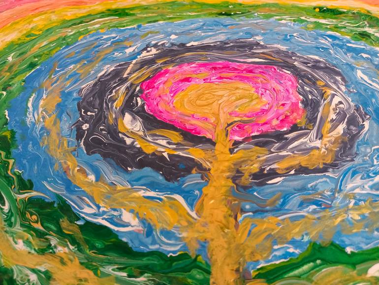 Original Art Deco Abstract Painting by Kanu Priya Mehtani