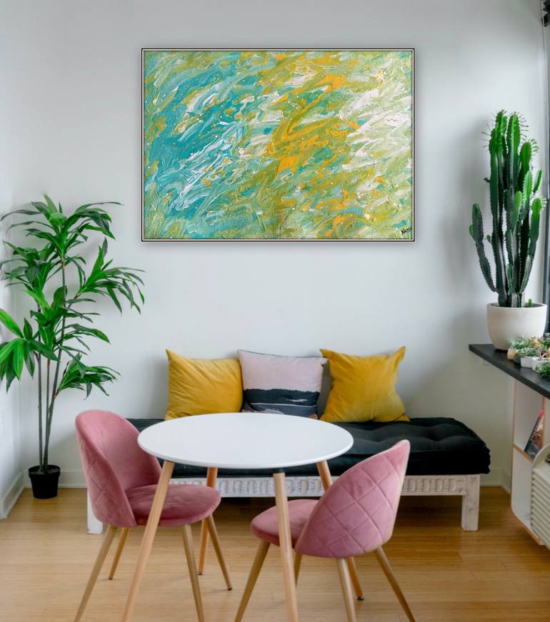 Original Art Deco Abstract Painting by Kanu Priya Mehtani