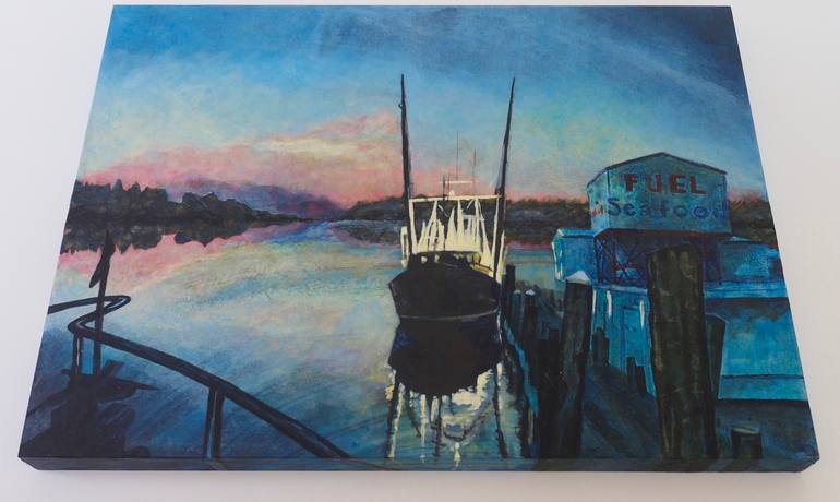 Original Fine Art Boat Painting by Denise Mumm