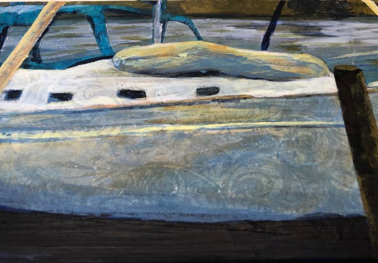 Original Boat Painting by Denise Mumm