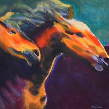 Print of Horse Paintings by Biljana Jones