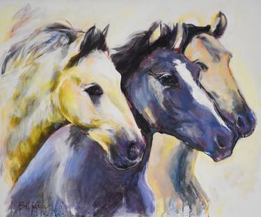 Print of Expressionism Horse Paintings by Biljana Jones