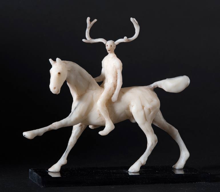 Original Expressionism Horse Sculpture by Holly Bennett