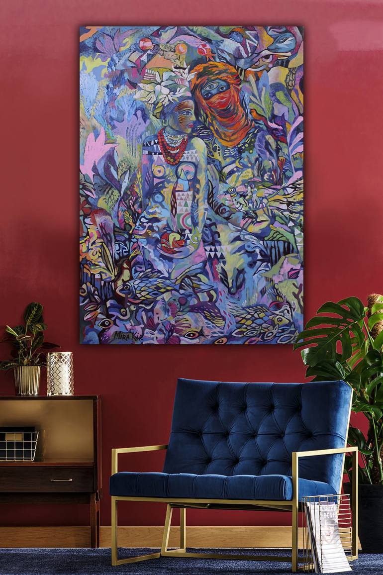 Original Abstract Religion Painting by Meruyert Zhumanova