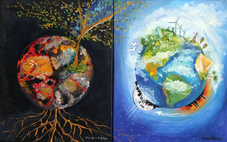 Original Abstract Nature Painting by Nataliya Morzhuk