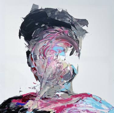 Original Abstract Portrait Painting by Aron Kroes