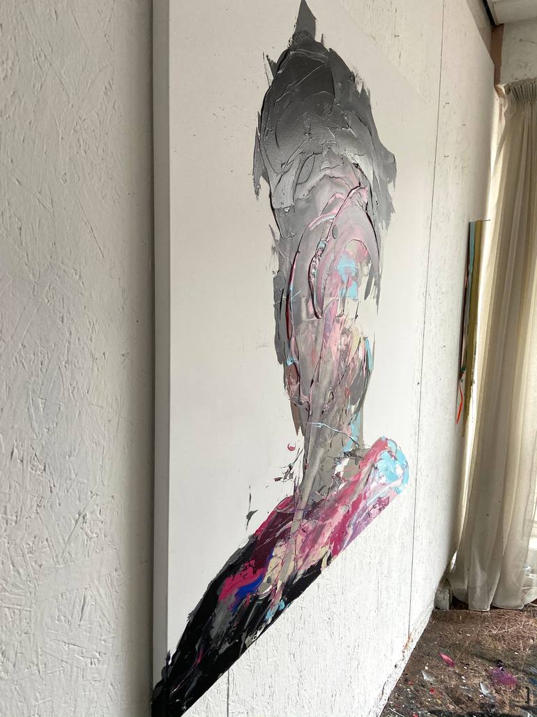 Original Abstract People Painting by Aron Kroes