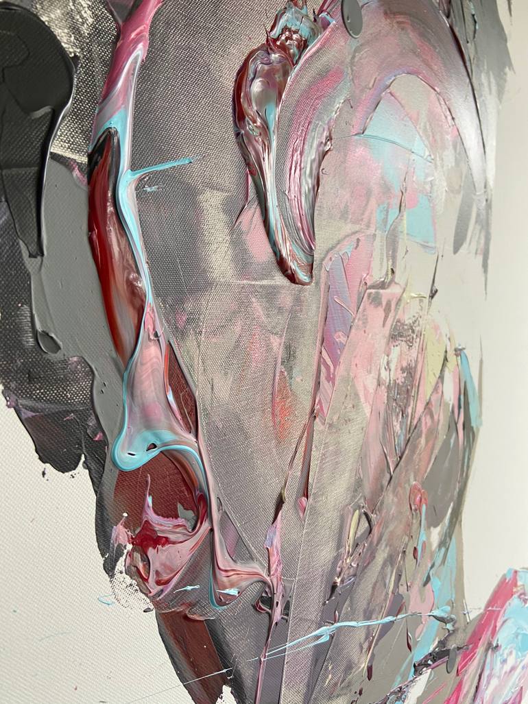 Original Abstract People Painting by Aron Kroes