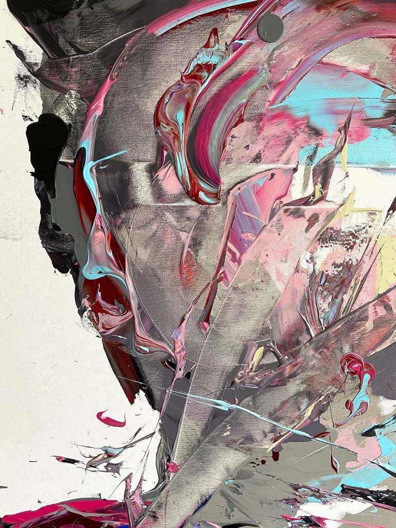 Original Abstract People Painting by Aron Kroes