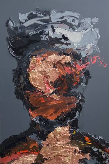 Original Abstract Portrait Painting by Aron Kroes