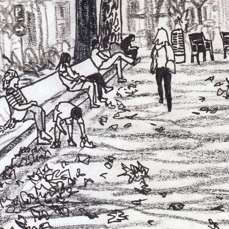 Original Figurative Garden Drawing by Takayuki Maejima 