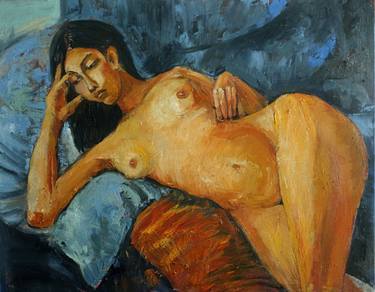 Print of Figurative Nude Paintings by Hai Nguyen