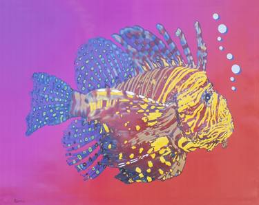 Print of Pop Art Fish Mixed Media by Alex Tric