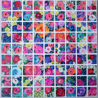 Original Abstract Floral Paintings by Jenni Allen