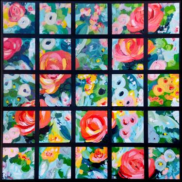 Original Abstract Floral Paintings by Jenni Allen