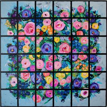 Original Abstract Floral Paintings by Jenni Allen