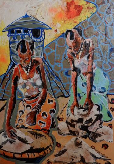 Original Expressionism Culture Paintings by Ngabonziza Bonfils