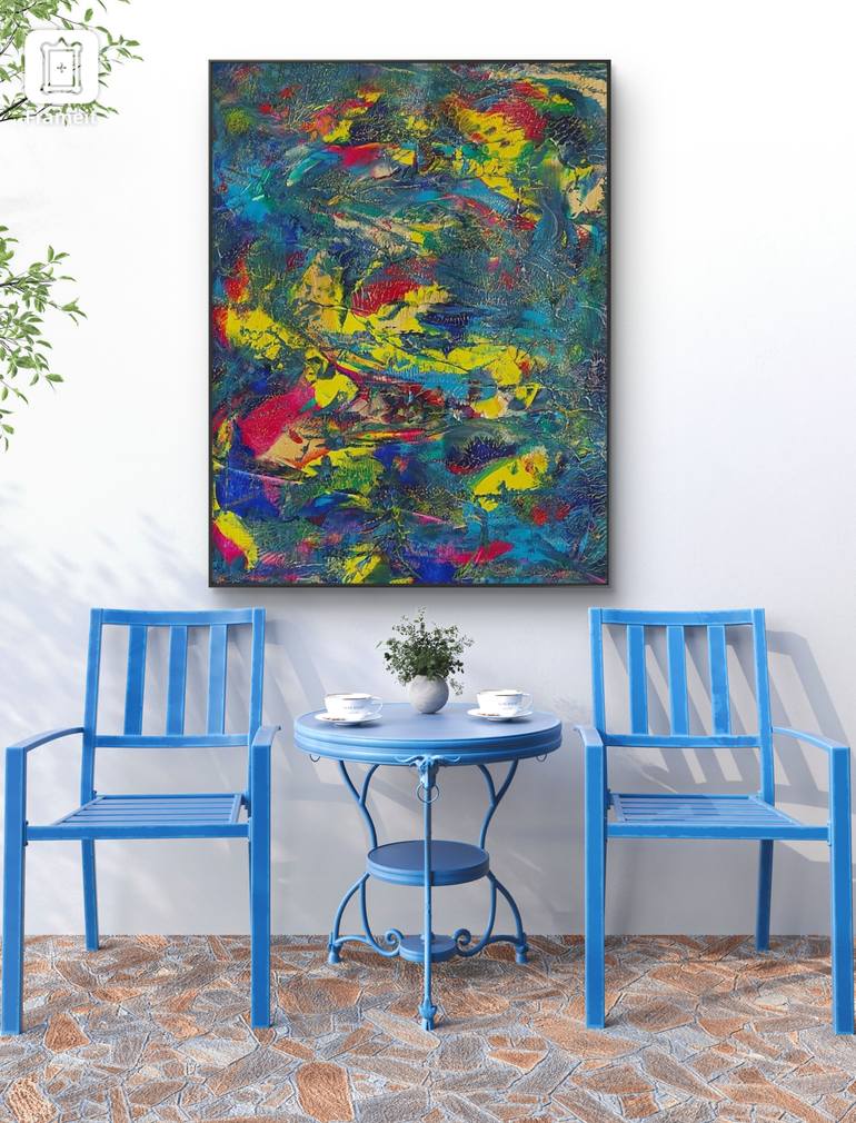 Original Abstract Landscape Painting by Nataliia Goloborodko