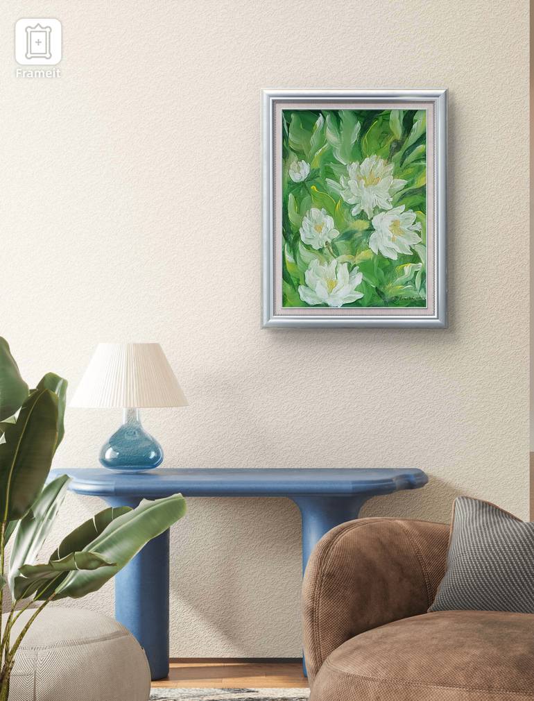 Original Abstract Floral Painting by Nataliia Goloborodko