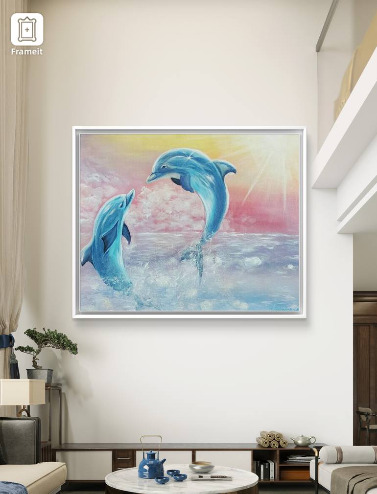 Original Abstract Seascape Painting by Nataliia Goloborodko
