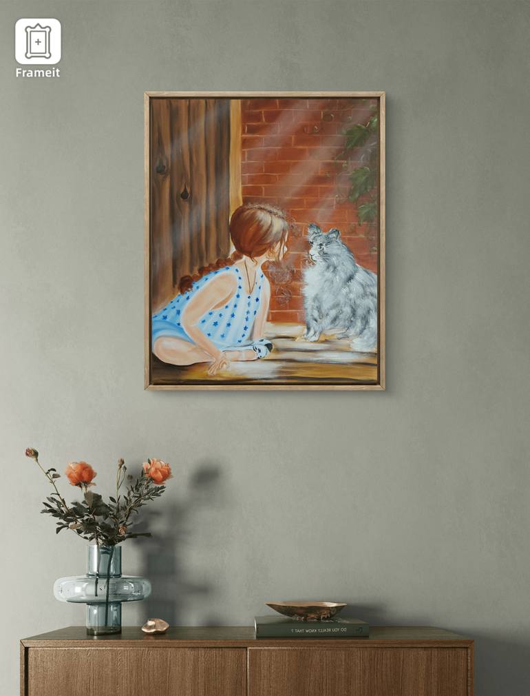 Original Fine Art Family Painting by Nataliia Goloborodko