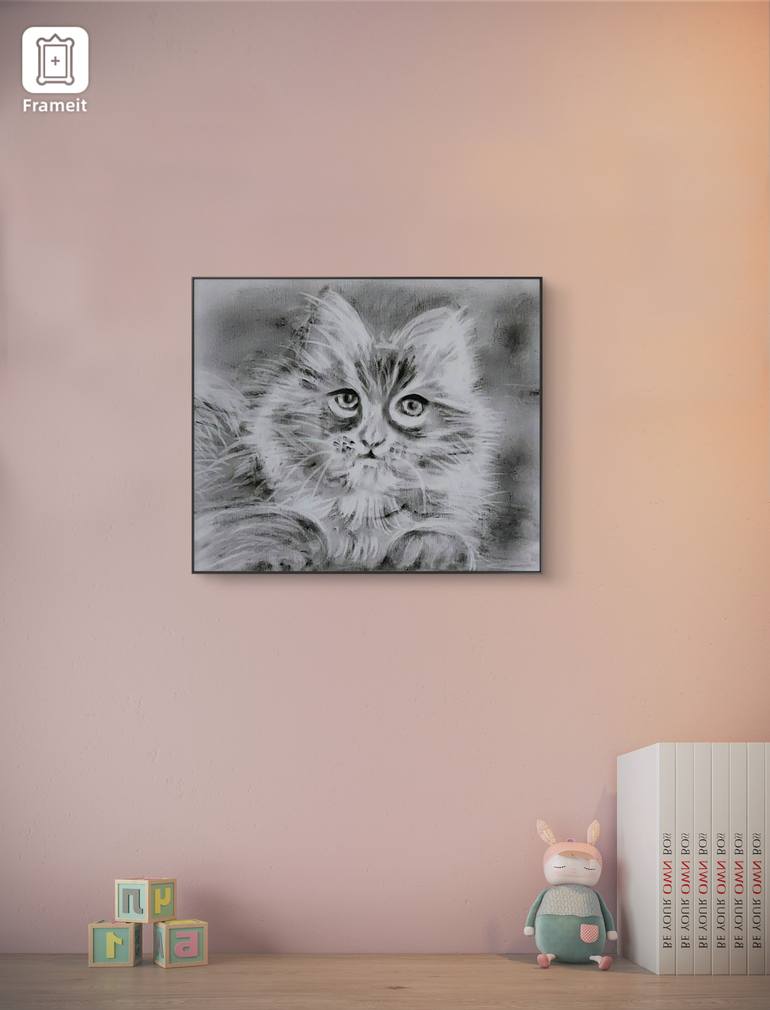 Original Figurative Animal Painting by Nataliia Goloborodko