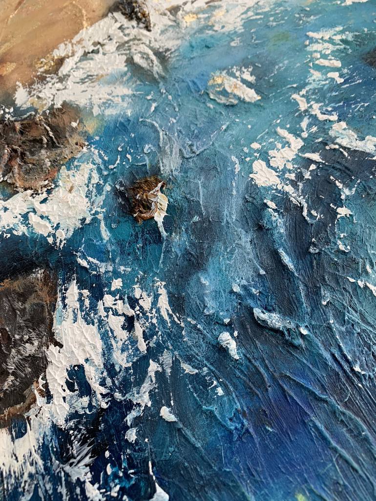 Original Impressionism Seascape Painting by Mari Petrunnik