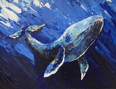 Blue-Whale Paintings For Sale | Saatchi Art