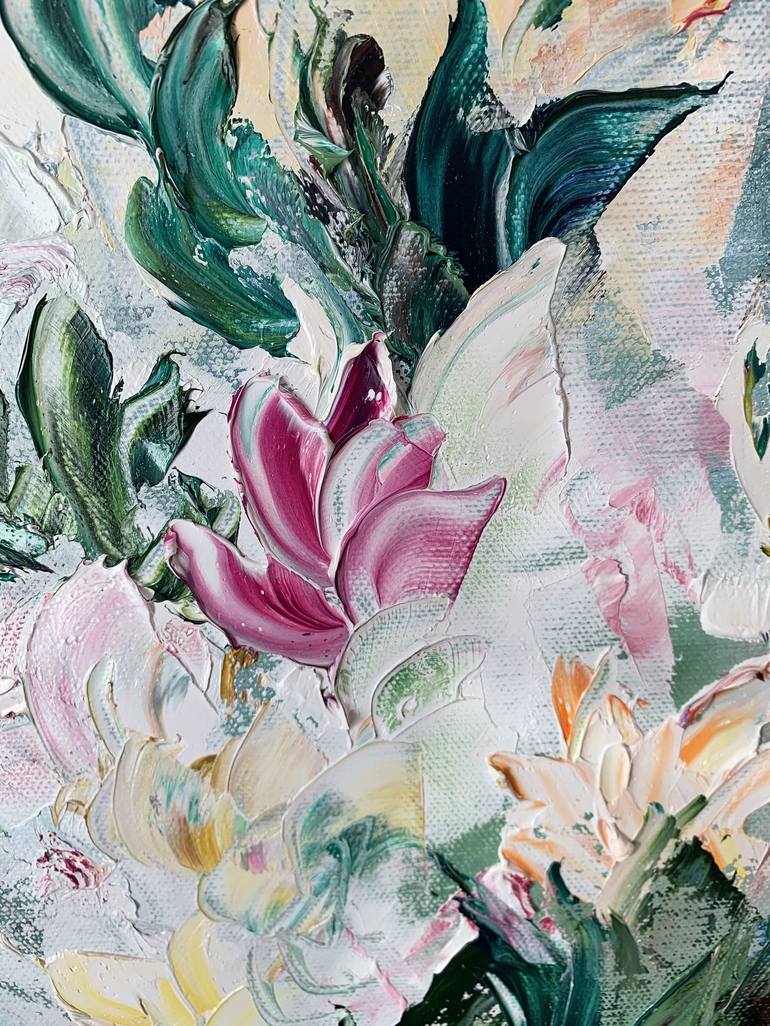 Original Floral Painting by Mari Petrunnik