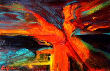 Original Abstract Expressionism Fantasy Paintings by Jose Herazo-Osorio