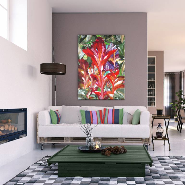 Original Abstract Expressionism Botanic Painting by Terry Kruse