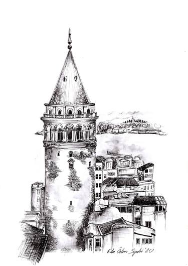 Original Places Drawings by Eda Ozlem Sipahioglu Diler