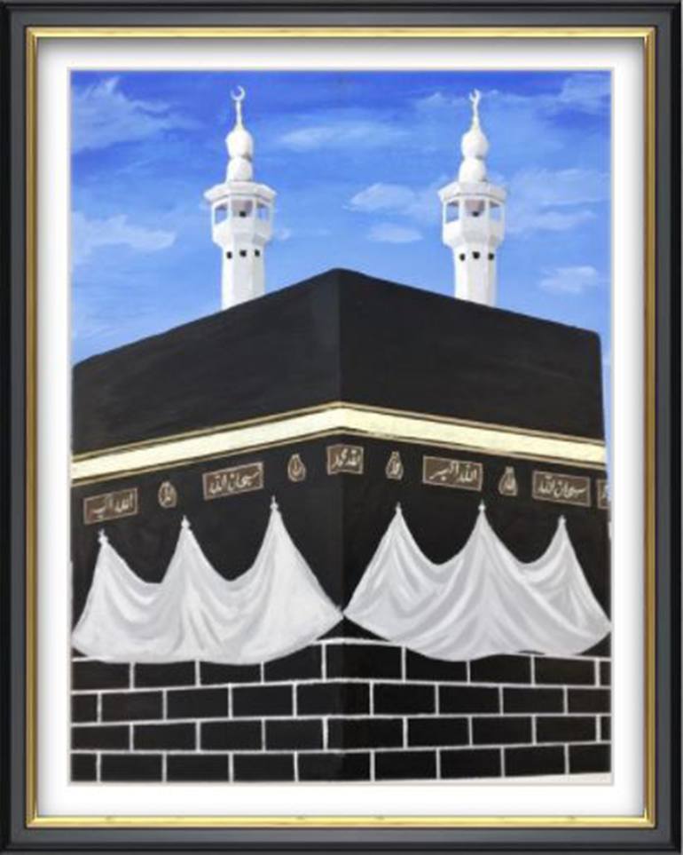 Kaaba Masjid Al-Haram Acrylic Painting Painting by Yasir Azeemi ...