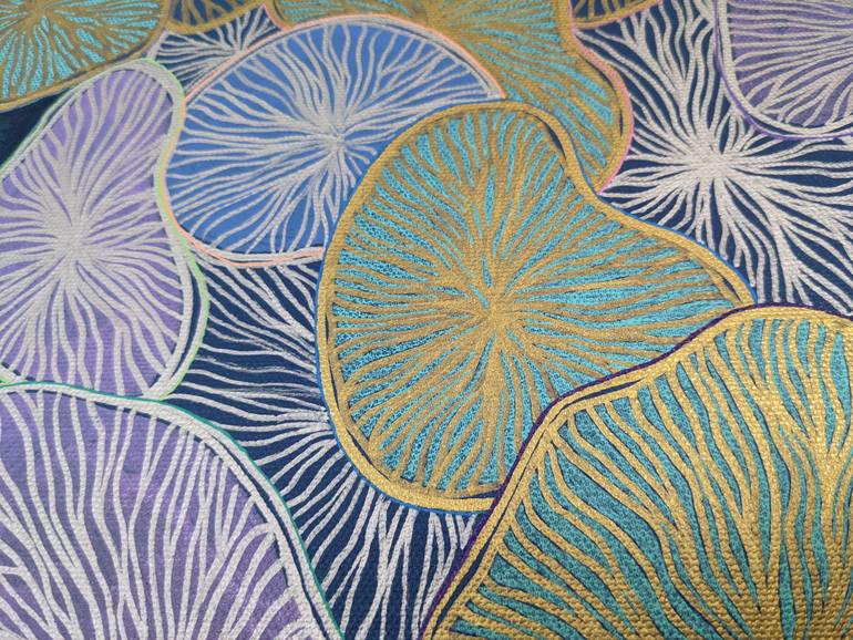 Original Abstract Botanic Painting by In-Ah Mellor