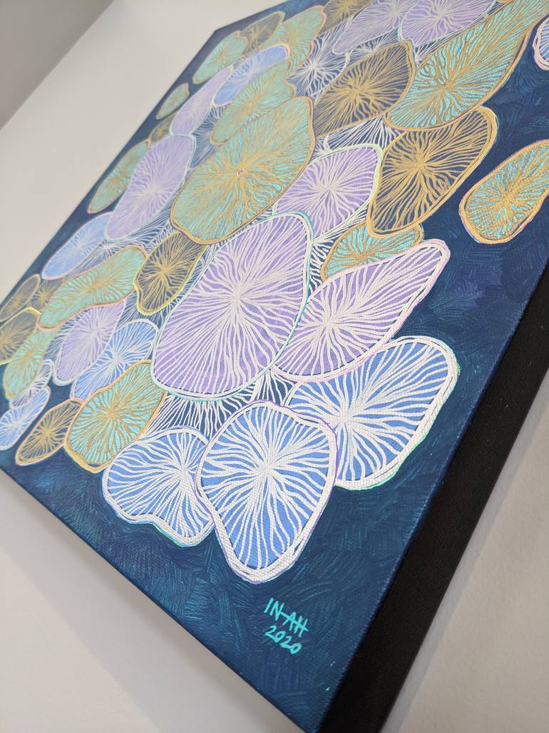 Original Abstract Botanic Painting by In-Ah Mellor