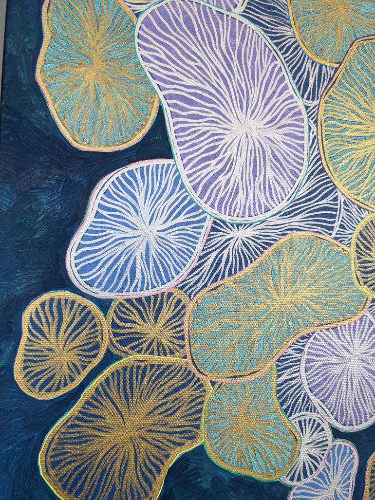 Original Abstract Botanic Painting by In-Ah Mellor