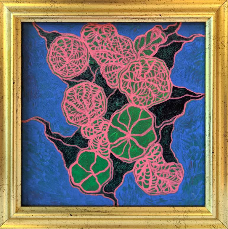 Original Abstract Botanic Painting by In-Ah Mellor