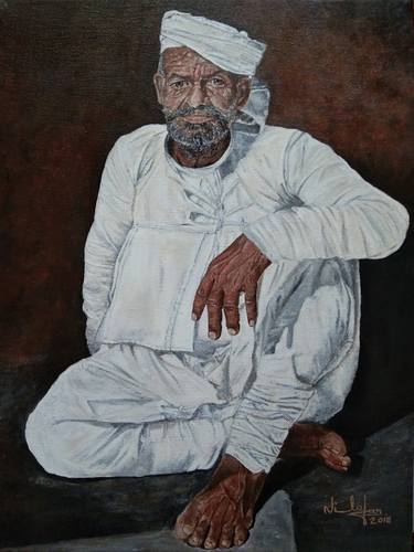 Print of Portrait Paintings by Nilofar Ansari