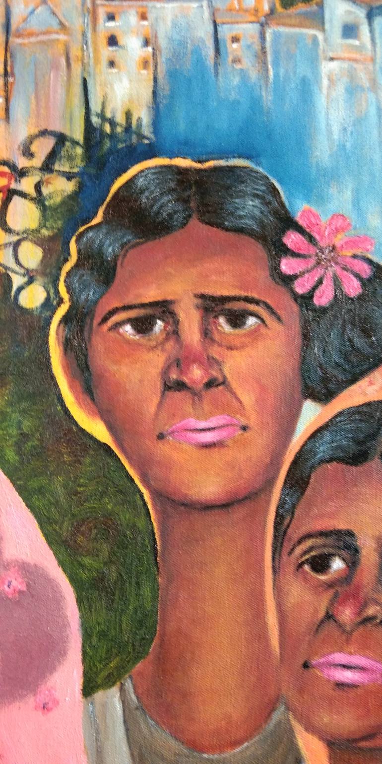 Original Expressionism People Painting by Nilofar Ansari