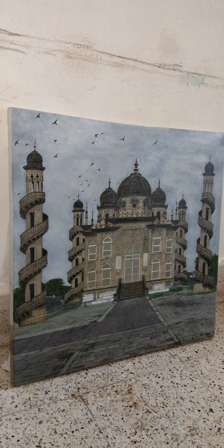 Original Photorealism Architecture Painting by Nilofar Ansari