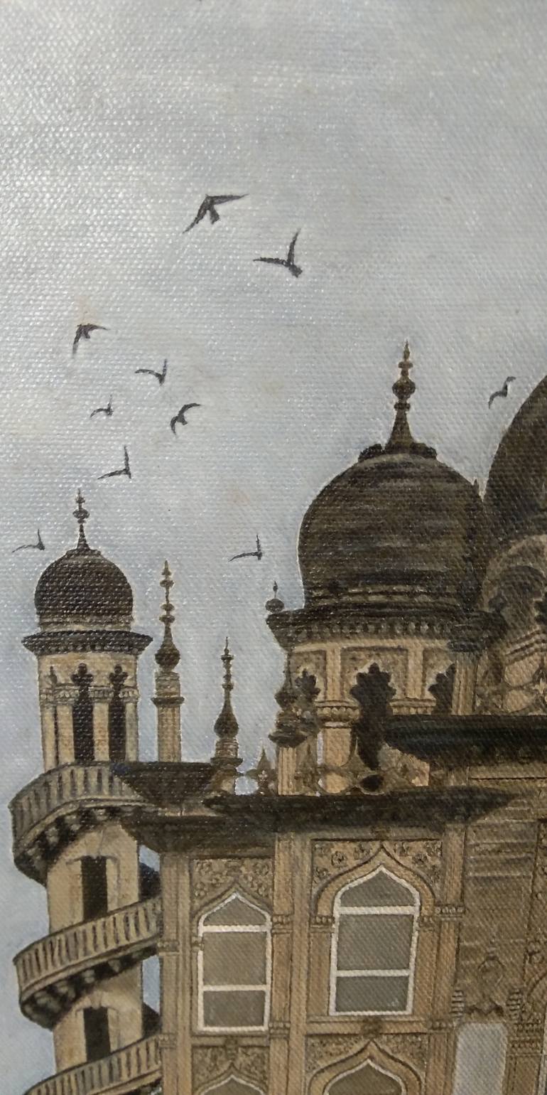 Original Photorealism Architecture Painting by Nilofar Ansari