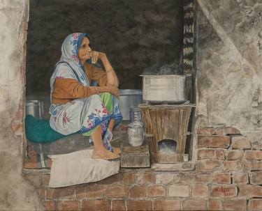 Original People Paintings by Nilofar Ansari