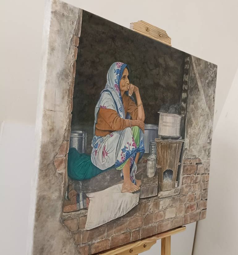 Original Figurative People Painting by Nilofar Ansari