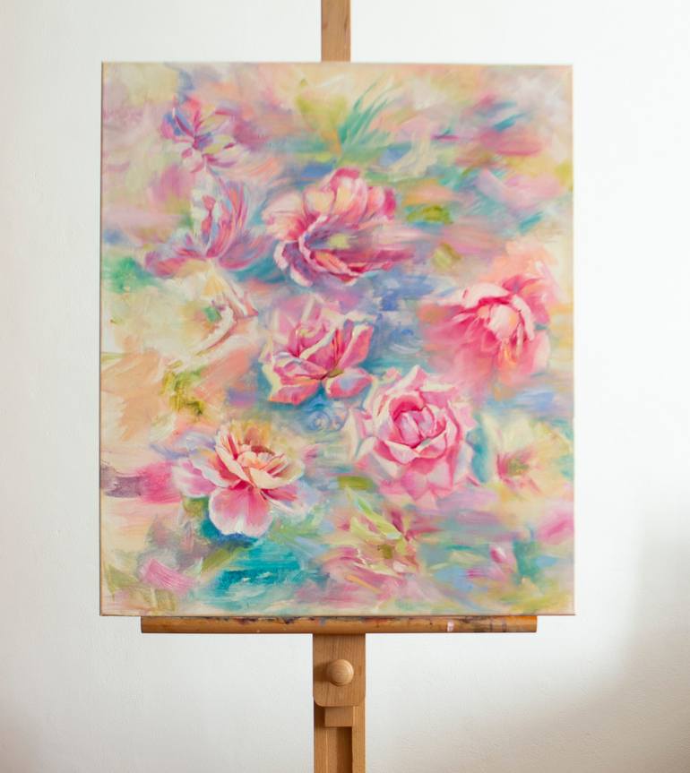Original Abstract Floral Painting by Liudmyla Bondarchuk