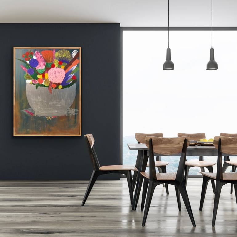 Original Abstract Expressionism Abstract Painting by Sonica Joshi-Mann Sojourn Art Design